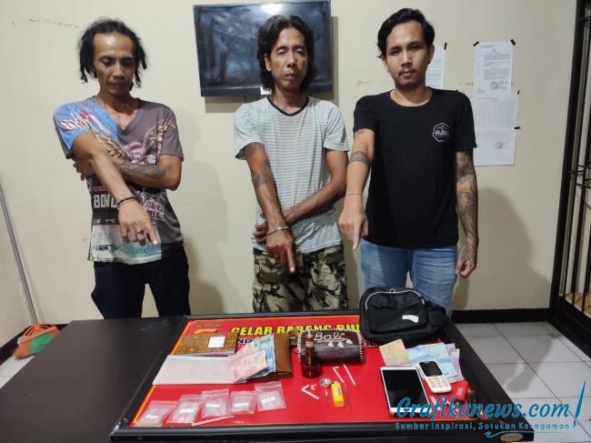 Tim Gabungan Ditresnarkoba Polda NTB Tangkap 3 Pengedar Narkoba